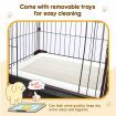 Dog Cage Crate Cat Kennel Doggy Playpen Puppy Enclosure Pet Home House Toilet Tray Wired XL