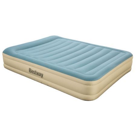 Bestway Fortech Air Bed Queen Inflatable Mattress Sleeping Mats Indoor Home Camping Built-in Pump & Pillow