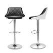 Adjustable Swivel Bar Stools PU Leather for Kitchen Cafe Counter Set of 2 w/ Backrest and Footrest