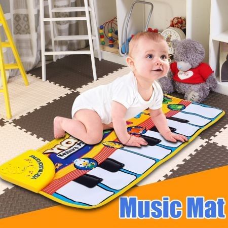 Piano Keyboard Music Learn Singing Gym Carpet Touch Play Mats Blanket