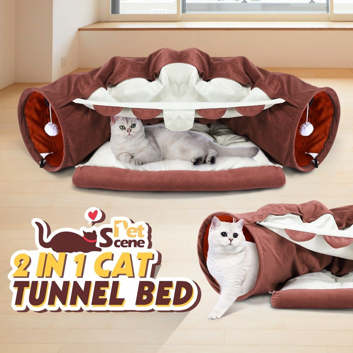 cat tunnel bed