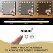 Makeup Mirror 14 LED Lights Hollywood Style Touch Control Vanity Mirror Black Maxkon