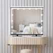 Makeup Mirror 14 LED Lights Hollywood Style Touch Control Vanity Mirror Black Maxkon