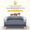 Luxury Dog Cat Bed Sofa Large Doggy Lounge Puppy Soft Chaise Pet Furniture Wood Frame High Density Sponge