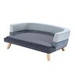 Luxury Dog Cat Bed Sofa Large Doggy Lounge Puppy Soft Chaise Pet Furniture Wood Frame High Density Sponge