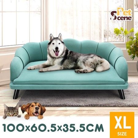 Petscene New Extra Large Raised Dog Bed Cushioned Sofa Pet Bed