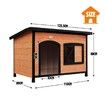 Petscene XL Square Dog House Kennel w/ Lift-up Roof 3 Doors