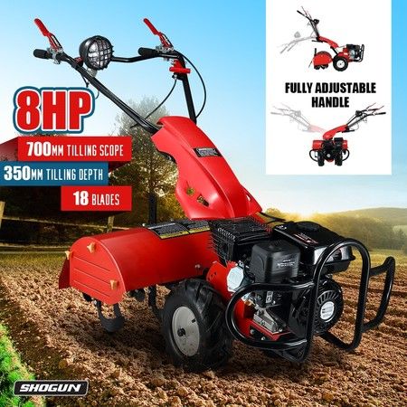 208cc Garden Tiller Cultivator 8HP 4 Stroke Rototiller