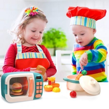 microwave toys kitchen play set