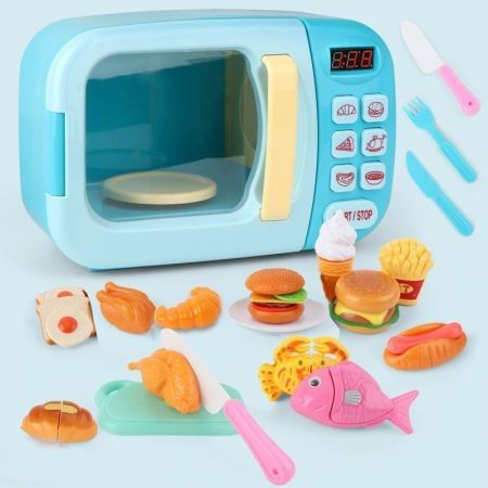 microwave toys kitchen play set