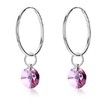 S925 Sterling Silver Ring Fashion Crystal Pendant Earrings SVE319