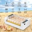 24 Egg Incubator Automatic Digital Hatching Chicken Pigeon Quail Eggs Hatcher Machine with LED Candling Lamps