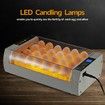 24 Egg Incubator Automatic Digital Hatching Chicken Pigeon Quail Eggs Hatcher Machine with LED Candling Lamps