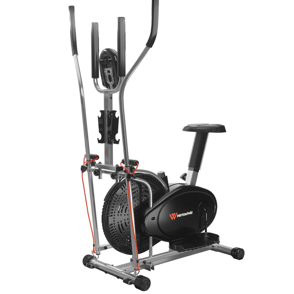 Workoutwiz Elliptical Cross Trainer Exercise Bike Bicycle with Dumbbell Rack