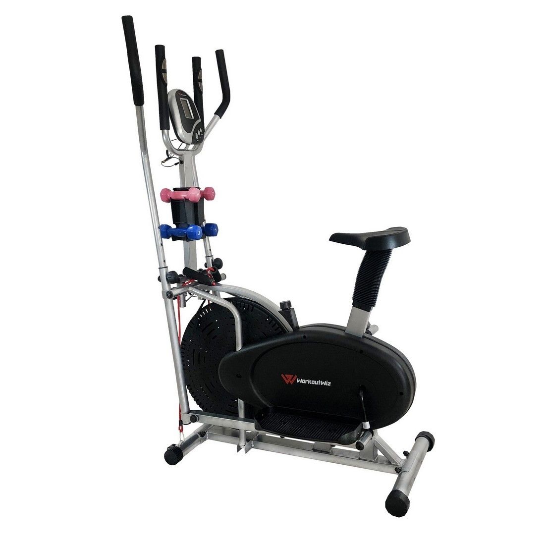 Workoutwiz Elliptical Cross Trainer Exercise Bike with 10 Pound Dumbbell