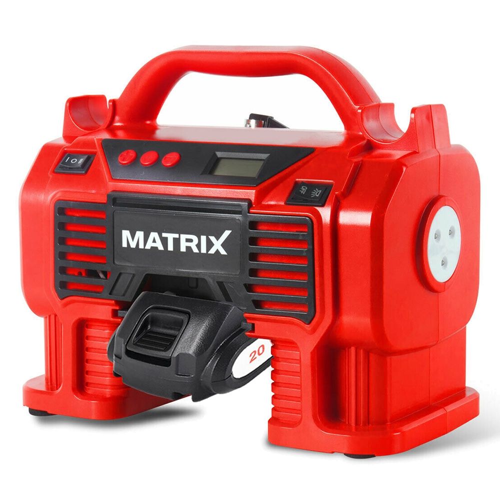 Matrix 20V Cordless Air Compressor Inflator Pump Lithium Digital Battery Charger