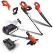 Matrix 20V Lithium Cordless Leaf Blower Snipper Grass Hedge Trimmer Garden Sets