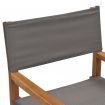 Director's Chair Solid Teak Wood - Grey