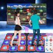 Wireless Double Dancing Mat Pad 2 Remote Controllers Fitness Couples and Family Friends Players