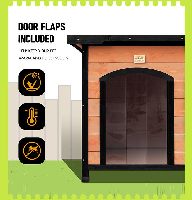 Petscene XL Square Dog House Kennel w/ Liftup Roof 3 Doors Crazy Sales
