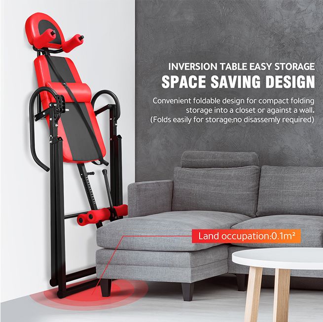 Genki Heavy Duty Folding Inversion Gravity Table 180-Degree Inversion ...