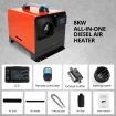 12V Diesel Air Heater All in One 8kW Parking Heater with LCD Remote Control Black and Red