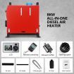 12V Diesel Air Heater All in One 8KW with LCD Intelligent Voice Remote Control Black and Red