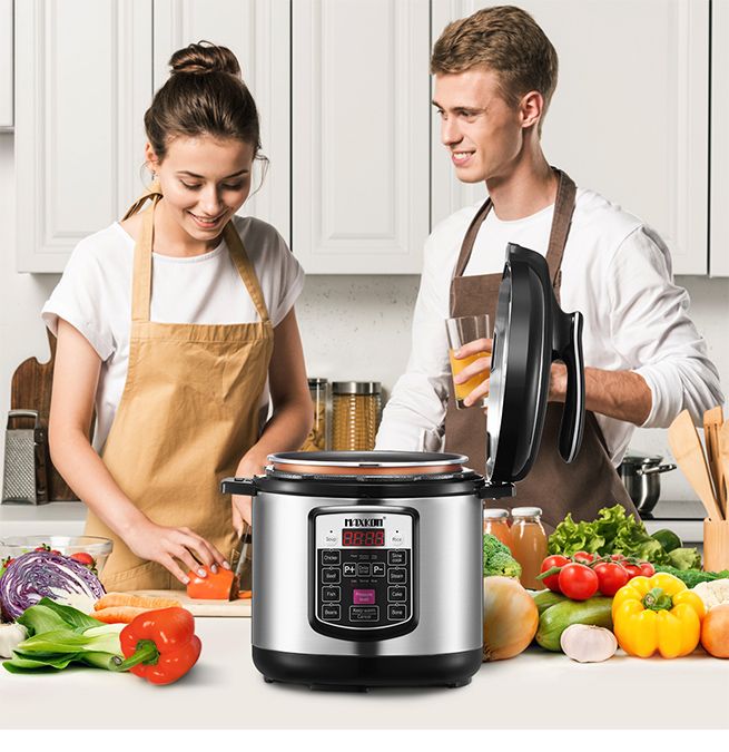 8in1 Aluminum Electric Pressure Cooker 6L 1000W Silver Crazy Sales