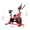 GENKI Spin Exercise Bike Indoor Cycling Bike Training Bicycle with LCD Monitor Red 