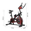 GENKI Spin Exercise Bike Indoor Cycling Bike Training Bicycle with LCD Monitor Black