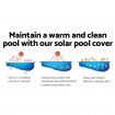 Aquabuddy Pool Cover 11x6.2m 400 Micron Swimming Pool Solar Blanket Blue Silver
