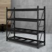 Giantz 2Mx2M Garage Shelving Warehouse Rack Pallet Racking Storage Shelve Black