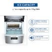 Maxkon 17 Kg Home Ice Maker Machine Stainless Steel Countertop Appliance-Silver