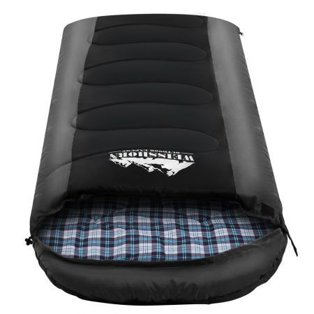 Weisshorn Sleeping Bag Single Thermal Camping Hiking Tent Black