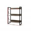 Artiss Bookshelf 3 Tiers - NOE Black and Oak