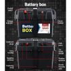 Giantz 100Ah Deep Cycle Battery & Battery Box 12V AGM Marine Sealed Power Solar Caravan 4WD Camping