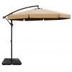 Instahut 3m Outdoor Umbrella w/Base Cantilever Garden Beach Patio Beige