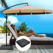 Instahut 3m Outdoor Umbrella w/Base Cantilever Garden Beach Patio Beige