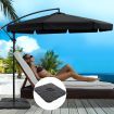 Instahut 3m Outdoor Umbrella w/Base Cantilever Garden Beach Patio Black