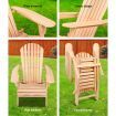 Gardeon 2PC Adirondack Outdoor Chairs Wooden Sun Lounge Patio Furniture Garden Natural