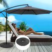 Instahut 3m Outdoor Umbrella w/Base Cantilever Beach Garden Patio Charcoal