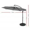 Instahut 3m Outdoor Umbrella w/Base Cantilever Beach Garden Patio Grey