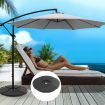 Instahut 3m Outdoor Umbrella w/Base Cantilever Beach Garden Patio Grey