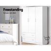 Artiss 3 Doors Wardrobe Bedroom Closet Storage Cabinet Organiser Armoire 170cm