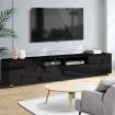 Artiss TV Cabinet Entertainment Unit Stand High Gloss Furniture 205cm Black