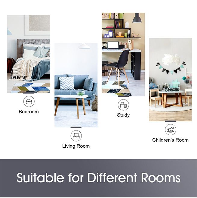 2x3m Large Floor Rug Super Soft Short Area Rug MultiStriped Carpet