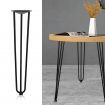 4x Hairpin Legs Coffee Dinner Table Steel Industrial Desk Bench 3 Rod Black 73CM