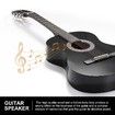 Melodic 38 Inch Round Acoustic Guitar Pack Classical Cutaway Black