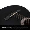 Melodic 38 Inch Round Acoustic Guitar Pack Classical Cutaway Black