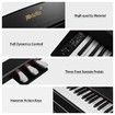 Melodic 88-Key Hammer Action Digital Piano w/ Weighted Keyboard 128 Polyphony 3 Pedals Black